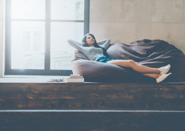 のんびりする人