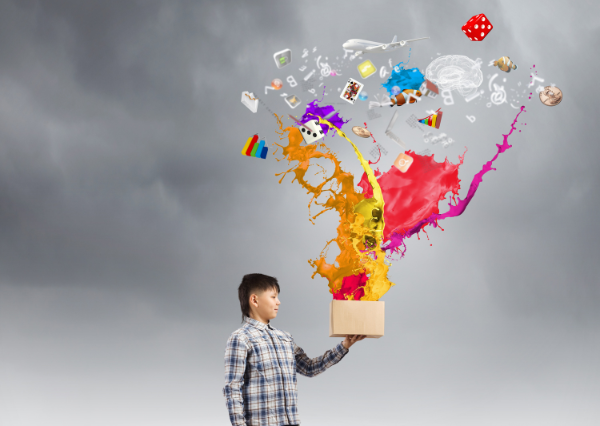 アイデアが浮かび続けるイメージ