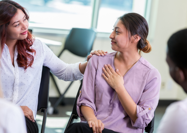 部下を激励する人