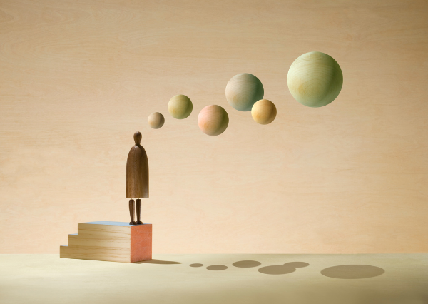 脳内で問題解決をするイメージ